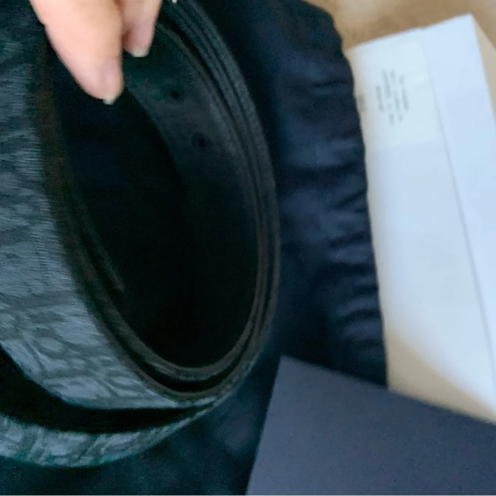 Authentic Dior Mens 35MM Oblique Jacquard Belt With CD Buckle 35MM Gold 53 Inch - Picture 2 of 3